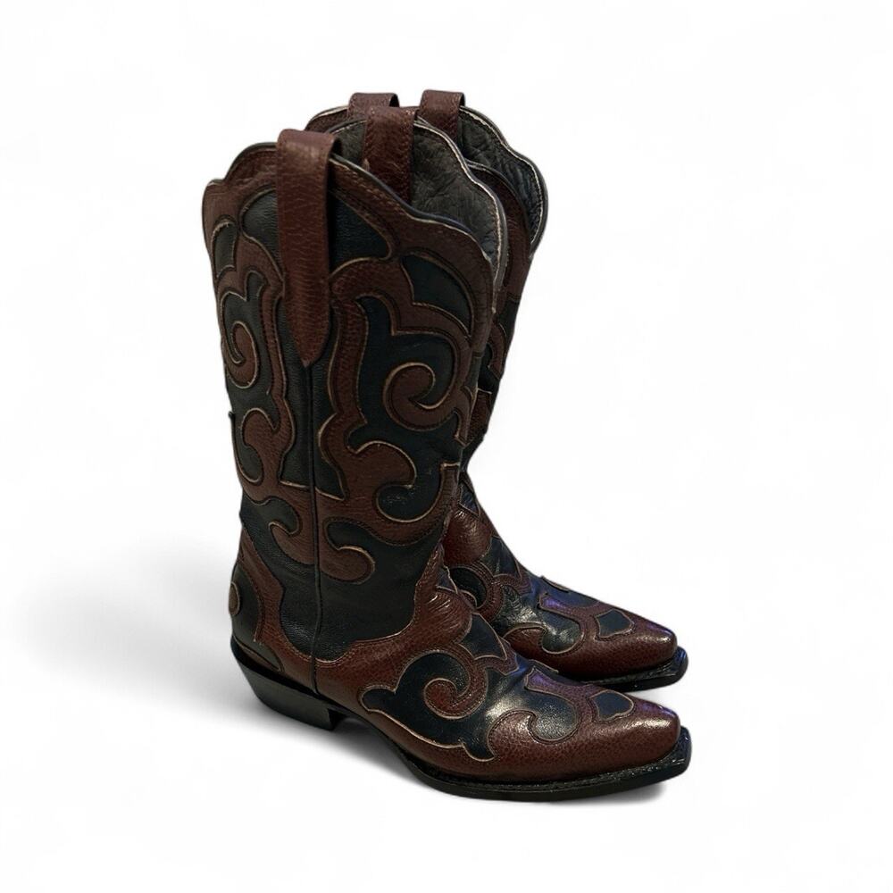 J.B. Dillon Women's Size 10 B Brown /Black Cowboys Western Boots The Very Best